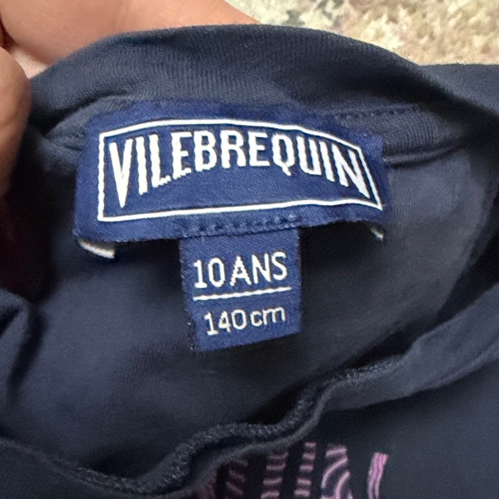 Vilebrequin Navy and Pink Kids Short Sleeve Tee - Picture 2 of 3